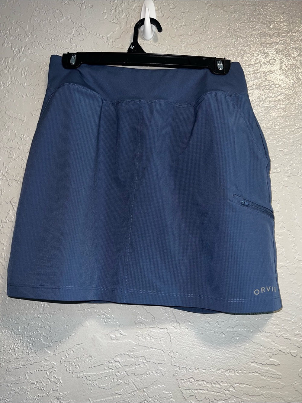 Orvis Blue Active Skort with Side Zip Pocket